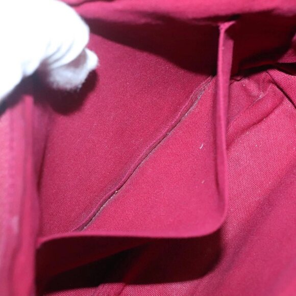 BURBERRY Nova Check Blue Label Shoulder Bag Canvas Red Silver Auth ti3084 - Picture 12 of 16